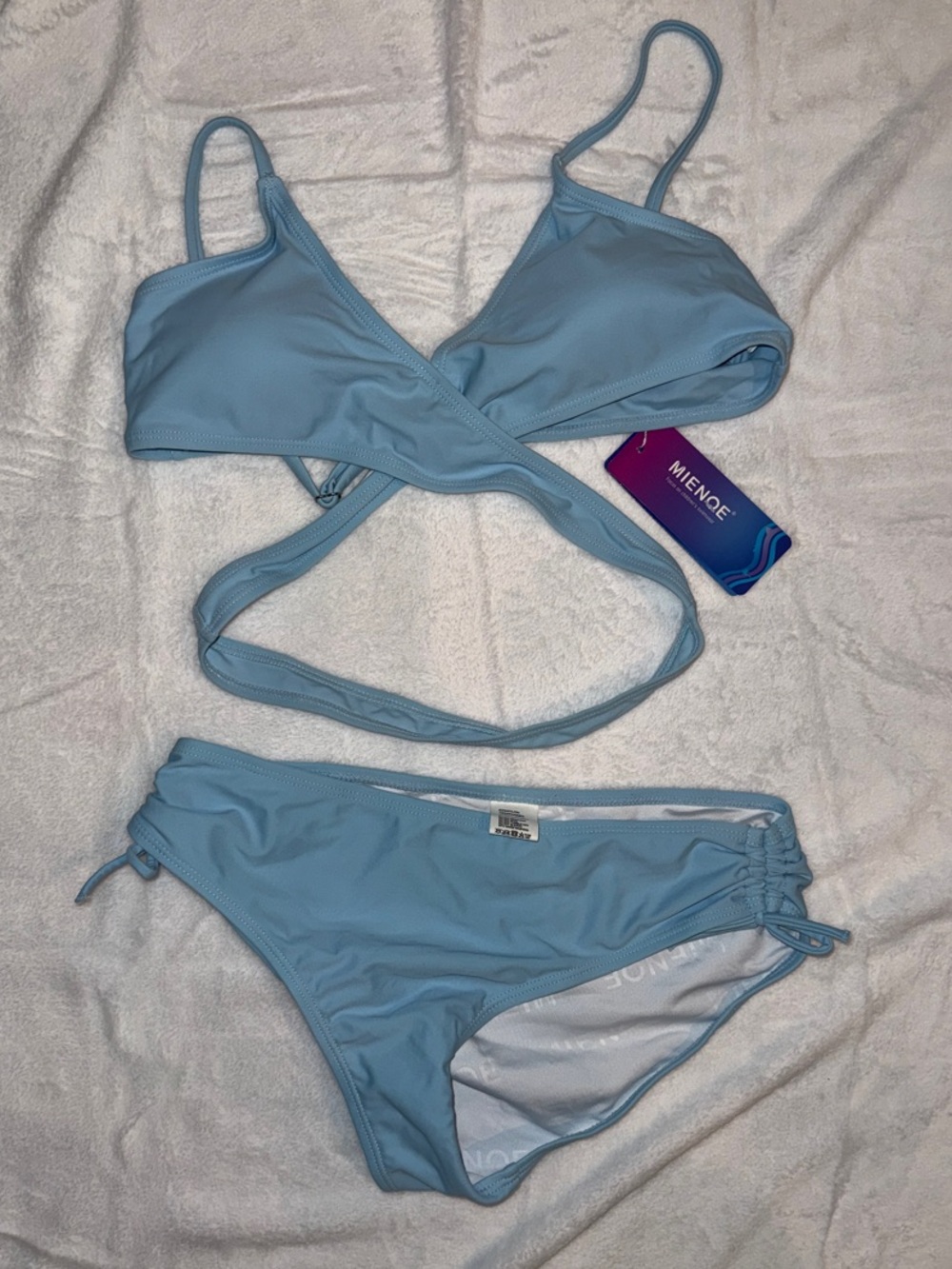 MIRNOE Kids Light Blue Wrap Bikini Set XL